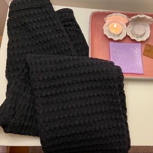 Aniela Parys Waffle Textured Black Pants - Size 29